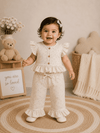 Peplum Top with Pant Set - Polka Charm