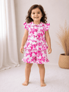 Muslin Frill Sleeve Shorts Set