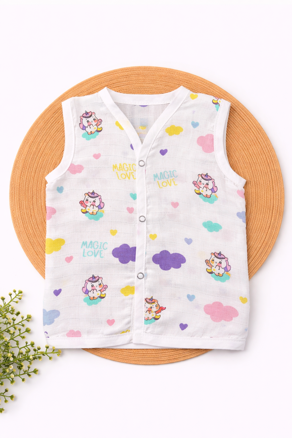 Muslin Jabla - Baby Unicorn