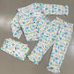 Girls Ruffle Neck Muslin Set