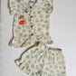 Muslin Frill Sleeve Shorts Set