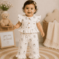 Peplum Top with Pant Set - Forest Friends