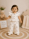 Peplum Top with Pant Set - Forest Friends