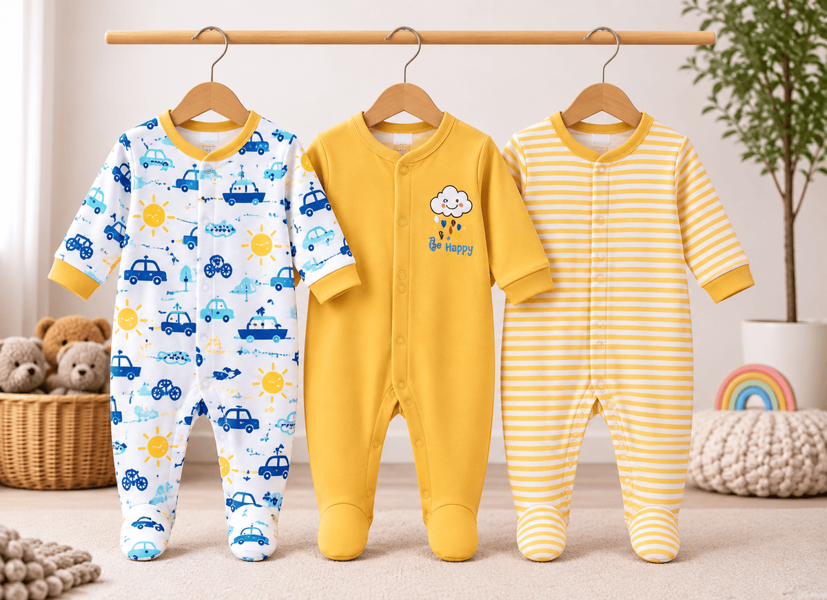 3 Piece Romper Set Soft Cotton