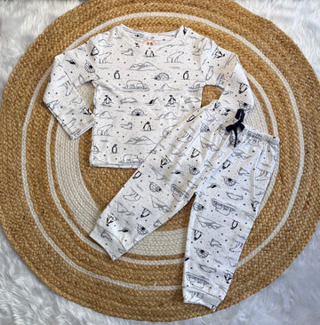 Full Hand Co-ords Set - White Penguin