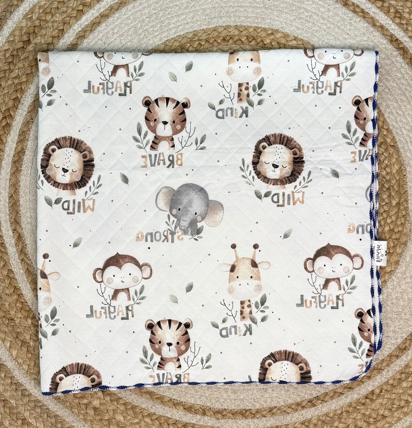 4 Layer Receiving Blanket - Jungle Safari