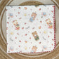 4 Layer Receiving Blanket - Party Teddy