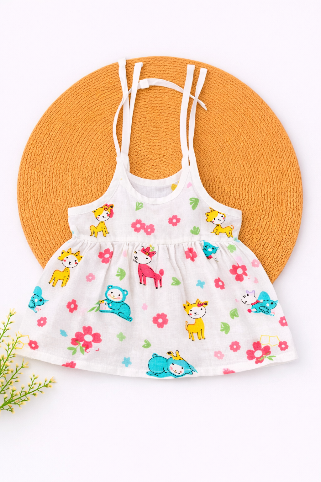 Muslin Knot Frock- Deer
