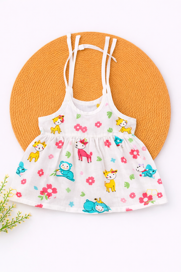 Muslin Knot Frock- Deer