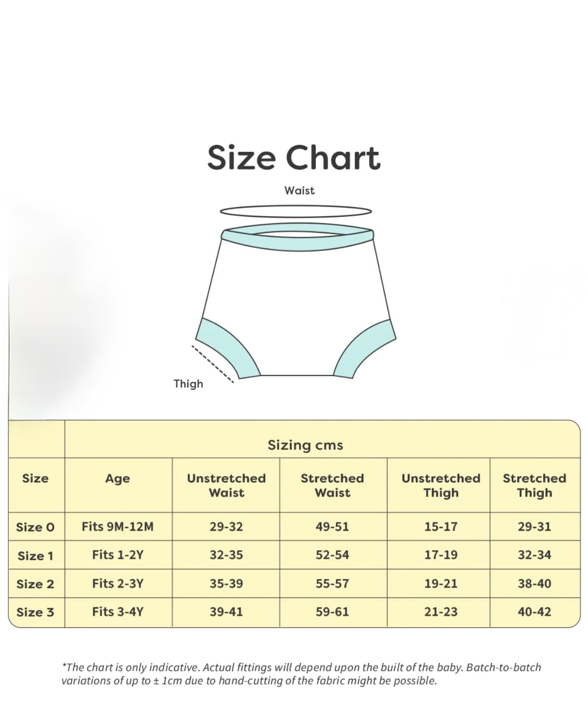 Padded Potty Training Pants - Size 0 (6-12 Months)