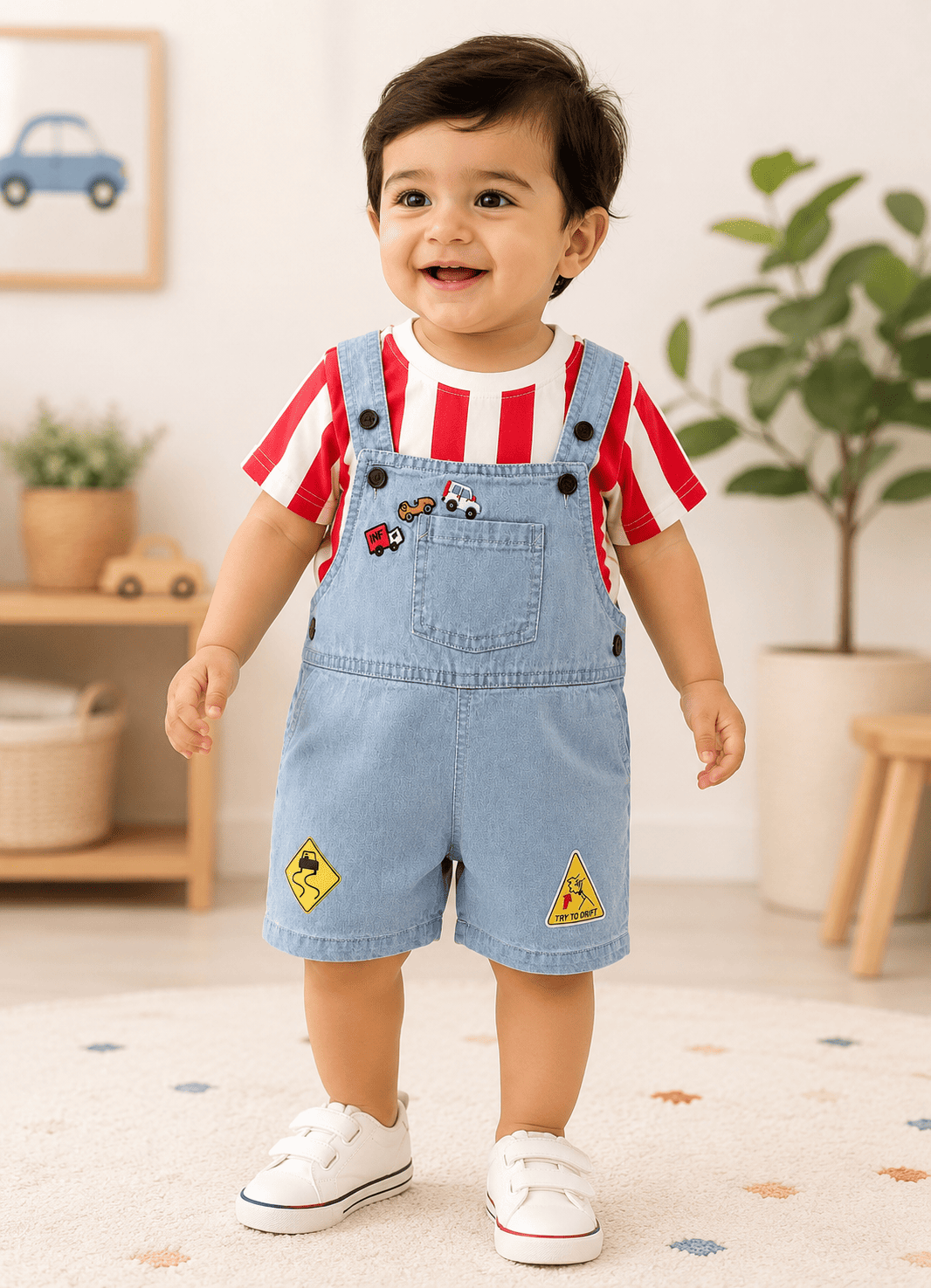 Denim Dungaree Set