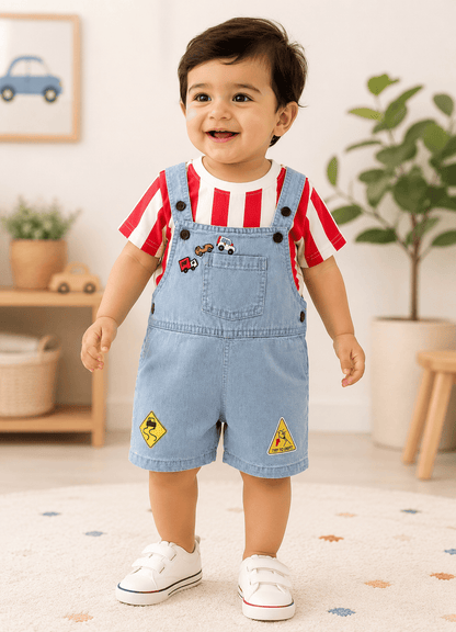 Denim Dungaree Set