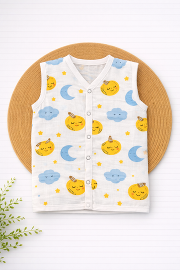 Muslin Jabla - Cat Moon