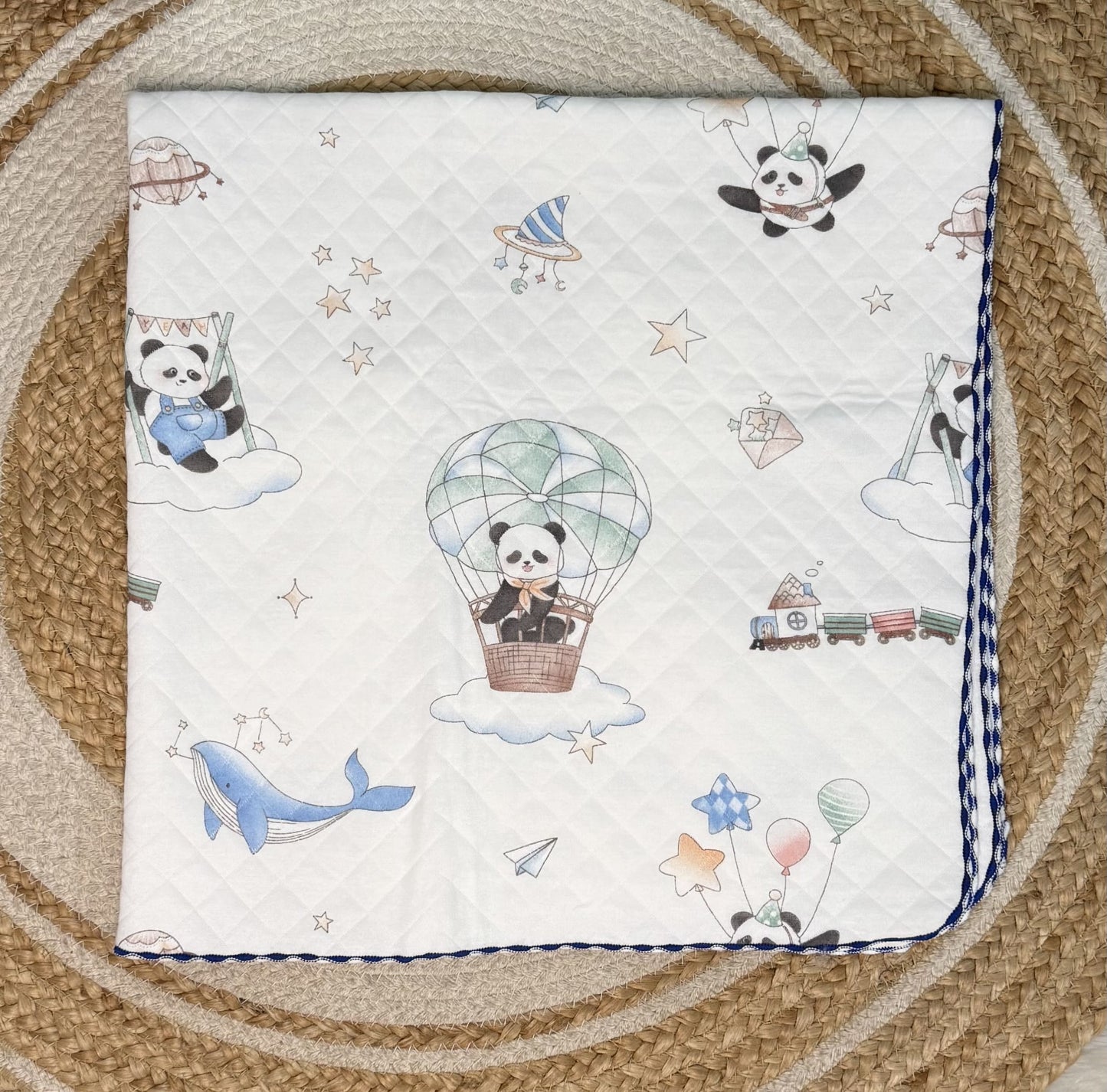 4 Layer Receiving Blanket - Sky Explorer Panda