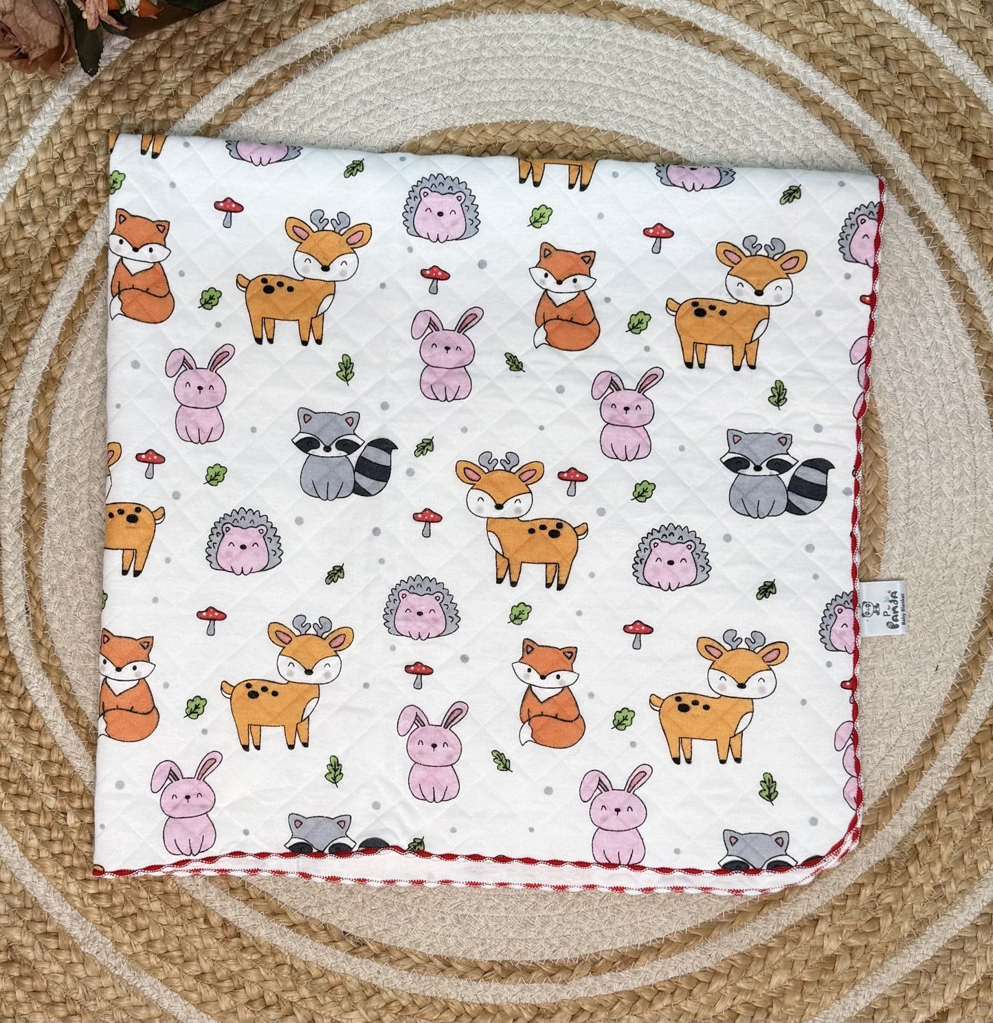 4 Layer Receiving Blanket- Animals