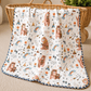 4 Layer Receiving Blanket - Boho Bear