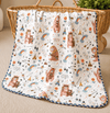 4 Layer Receiving Blanket - Boho Bear