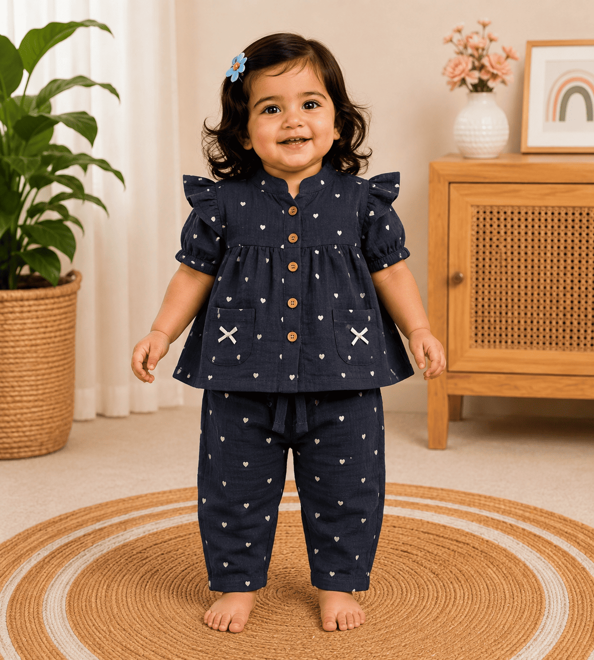 Muslin Frock with Pant Set