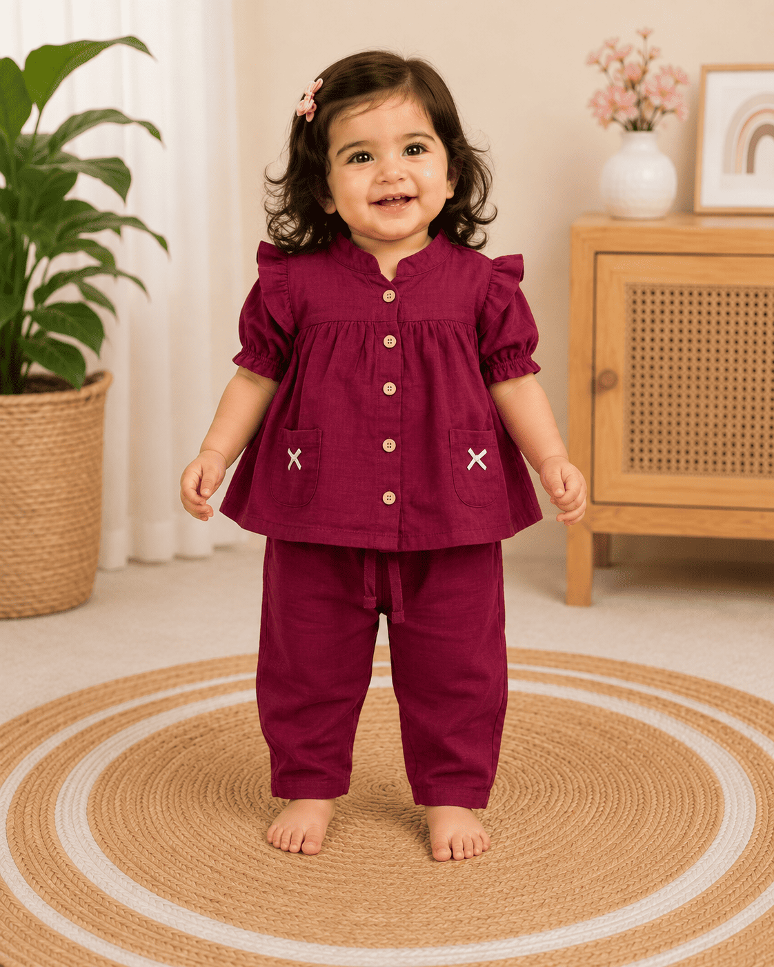 Muslin Frock with Pant Set