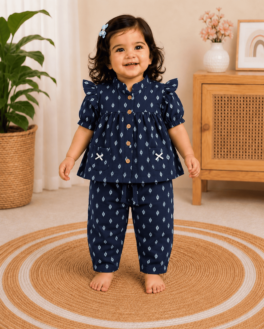 Muslin Frock with Pant Set