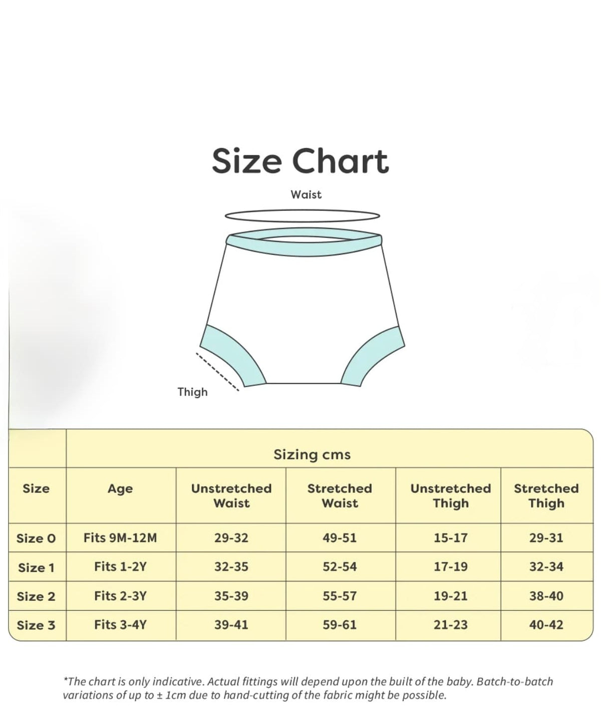 Padded Potty Training Pants- Size 1 (1-2 Years)