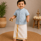 Linen Shirt with Velcro Veshti Set