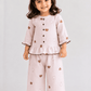 Girls Ruffle Neck Muslin Set- Buy 3 for 1250₹