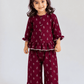 Girls Ruffle Neck Muslin Set- Buy 3 for 1250₹